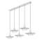 Z-Lite Ludo Brushed Nickel 5 Light Linear Chandelier 829P12-5L-BN-LED - alternate 2