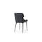 Homeroots Black Faux Leather and Steel Wing Back Dining Side Chair 719102 - alternate 4
