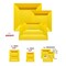 Smarty Had A Party Yellow Square Plastic Dinnerware Value Set (120 Dinner Plates + 120 Salad Plates), 240PK 6809VP-CASE - alternate 6