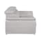 Homeroots 69in Light Gray and Silver Leather Loveseat 720579 - alternate 6