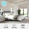 Martha Stewart Jett King Size Solid Wood Platform Bed w/Upholstered Base/Inset Paneled Headboard, Brown Gray/Gray MG-0900271F-K-BRN-GY-MS - alternate 6