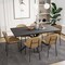 Leisuremod Servos Dining Side Chair, Upholstered Faux Leather Seat and Powder Coated Iron Frame, Sand Brown SCBL-22LBR - alternate 3