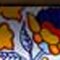 Homeroots 8" X 8" Orange Red And Blue Peel And Stick Removable Tiles 390847 - alternate 3