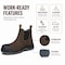 Handpoint 802 Mens 6 in Soft Toe Work Boots-Nubuck Leather Slip-On Safety Boots, KEVLAR, 7.5 COF802D-7.5 - alternate 6