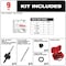 Milwaukee Tool 9 pc. HOLE DOZER Large Diameter Bi-Metal Hole Saw Kit 49-22-4009 - alternate 6