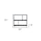 Homeroots 30" Black and White Iron Three Tier Geometric Bookcase 391926 - alternate 4