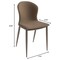 Leisuremod Mosaic Collection Modern Dining Chair in Light Brown Fabric MC44LBR - alternate 2