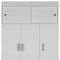 Homeroots 47" White Two Drawer Combo Dresser 478409 - alternate 3