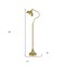 Homeroots 60" Brass Traditional Shaped Floor Lamp With Antiqued Brass Dome Shade 526295 - alternate 2