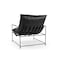 Homeroots 28" Black Genuine Leather Distressed Arm Chair 588331 - alternate 3