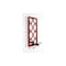 Homeroots 17" Red And Silver Geometric Solid Wood Wall Sconce Candle Holder 274849 - alternate 2