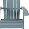 Homeroots 35" Aqua Heavy Duty Plastic Adirondack Chair 530704 - alternate 4