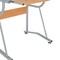Homeroots 43" Oak Wood and Stainless Steel Computer Desk 723739 - alternate 5
