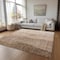 Homeroots 3' X 5' Brown And Beige Ombre Washable Indoor Outdoor Area Rug 581798 - alternate 3
