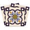 Homeroots 12" X 12" Blue and Yellow Azul Flora Peel and Stick Removable Tiles 555914 - alternate 3