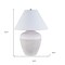Homeroots 23" Red and White Ceramic Urn Table Lamp With White Cone Shade 546121 - alternate 4