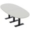 Skutchi Designs 8ft Conference Table With Power Unit | 8 Person Modular Boval Meeting Table | Harmony Series HAR-BOVL-48X96-T.BK-U779-NA - alternate 1