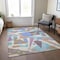 Homeroots 10' X 14' Brown Teal Blue And Ivory Geometric Washable Indoor Outdoor Area Rug 617955 - alternate 4