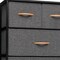 Homeroots 23" Gray and Black Steel and Fabric Six Drawer Chest 484711 - alternate 2