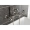 Kingston Brass Two-Handle Wall Mount Bridge Kitchen Faucet with Brass Sprayer, Polished Nickel KS2446AXBS - alternate 2