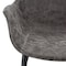Leisuremod Markley Modern Leather Dining Arm Chair with Metal Legs, Grey, 4PK EC26GR4 - alternate 5