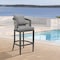 Armen Living Zella Outdoor Patio Counter Stool in Aluminum with Light Gray Rope and Earl Gray Cushions LCZEBAGRY26 - alternate 4