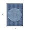 Homeroots 8' X 10' Navy Blue And Gray Striped Washable Indoor Outdoor Area Rug 597184 - alternate 5