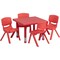 Flash Furniture Square Activity Table, Plastic, Steel, Red YU-YCX-0023-2-SQR-TBL-RED-E-GG - alternate 1