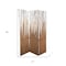 Homeroots 69" Brown Wood and Metal Folding Three Panel Screen Room Divider 348672 - alternate 2