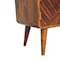 Homeroots 35in Cream and Chestnut Boucle and Solid Wood Upholstered Bench With Cabinet And Shelf 657375 - alternate 2
