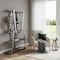 Homeroots 71" Gray And Silver Stainless Steel and Wood Four Tier Geometric Bookcase 722399 - alternate 3
