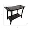 Homeroots 23" X 30" Dark Brown Solid Wood Rectangular Shower Bench With Shelf 383314 - alternate 2