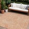 Homeroots 10' X 14' Orange And Ivory Abstract Washable Indoor Outdoor Area Rug 594952 - alternate 1