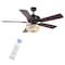 Jonathan Y Erin 52" 3-Light Rustic Farmhouse Iron/Wood Bead Mobile-App/Remote-Controlled LED Ceiling Fan, Black/ JYL9618B - alternate 1