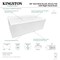 Kingston Brass 60" Acrylic Rectangular 2-Wall Corner Alcove Tub, Right Hand Drain, Glossy White VTAM6032R21TS - alternate 2