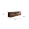 Homeroots 80in Brown Leather Enclosed and Open Storage TV Stand 374226 - alternate 2