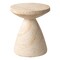 Leisuremod Dune 17 in Round Fiberstone Side Table, Pedestal Base, Weatherproof, Fully Assembled DST17TR - alternate 2
