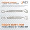 Jrex Safety Galvanized Steel Hook and Eye Turnbuckle - 5/16" x 4-1/2", 20PK GTB516-JR-HE-20PK - alternate 3