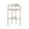 Manhattan Comfort Serene Metal Upholstered Barstool in Alabaster BS1881-CR - alternate 3
