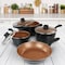 Gibson Home Armada 7 Piece Carbon Steel Nonstick Cookware Set in Black and Copper 82662.07 - alternate 5