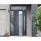 Vdomdoors Steel Door Deux 0757 Gray Graphite Sidelight and Transom Window Stainless Inserts Single Modern Pai DEUX0757EXD-GRE-W36+16 x H80+16-Left-hand Inswing - alternate 3