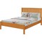 Homeroots Brown Solid Wood Queen Bed Frame 523628 - alternate 4