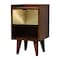 Homeroots 20" Brown Solid Wood One Drawer Nightstand 651578 - alternate 1