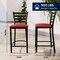 Flash Furniture HERCULES Black Ladder Back Metal Restaurant Counter Stool - Red Vinyl Seat XU-DG697BLAD-24-RDV-GG - alternate 4