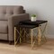 Homeroots Set of Two 41" Gold And Brown Nested Tables, 2PK 333114 - alternate 2