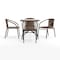 Flash Furniture Square Table Set, Aluminum, Glass, Metal, Plastic, Rattan, Clear TLH-073SQ-037BN4-GG - alternate 7