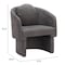 Homeroots 28" Gray Upholstered Club Chair And Toss Pillow 564976 - alternate 4