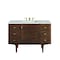 James Martin Vanities Amberly 48'' S Vanity, Mid-Century Walnut w/ Victorian Sil Top w/FreePower Wireless Charger 670-V48-WLT-FVSL - alternate 1