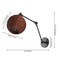 Jonathan Y Lyla 22" 1-Light Mid-Century Vintage Rattan Globe Swing Arm LED Sconce, Dark Brown/Black JYL1604A - alternate 6
