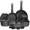 Bakkenmaster Bakken 17-Piece Ceramic Coated Aluminum Cookware Set, Nonstick, PTFE & PFAS Free BKCWSTK15DKG.17 - alternate 1